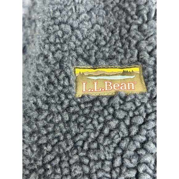 LL Bean Mountain Pile Fleece Hoodie Women SmallBlue Long Jacket Full Zip Sherpa - Picture 13 of 17